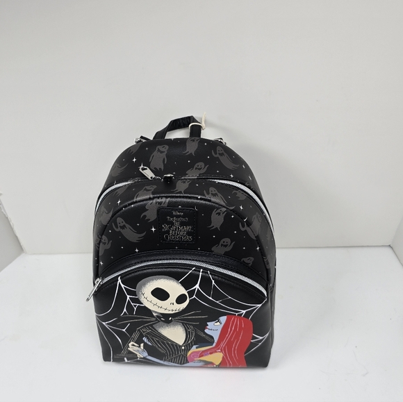 Loungefly Disney Nbc Nightmare Before Christmas Jack Sally Mini Backpack Wallet - Picture 2 of 8